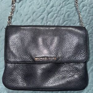 Michael Kors Black Pebbled Leather Crossbody Bag
